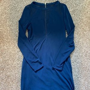 Navy Blue Mesh Dress